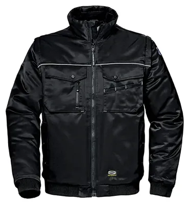 Immagine prodotto di Giacca da lavoro da uomo Sir Safety Patriot idrorepellente con maniche staccabili, XL, nera