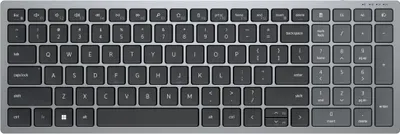 Zdjęcie produktu dla DELL Kompaktowa klawiatura Pro Plus — KB740 - węgierska (QWERTZ), Pełnowymiarowy (100%), Bezprzewodowy, RF Wireless + Bluetooth, Przełącznik nożycowy, QWERTZ, Szary, Czarny