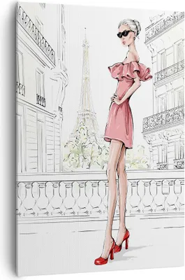 Produktbild von Bild auf Leinwand - Leinwandbild - Einteilig - Paris Turm Eiffel - 70x100cm - Wand Bild - Wanddeko - Wandbilder - Leinwanddruck - Wanddekoration - Leinwand bilder - Wandbild - PA70x100-5164