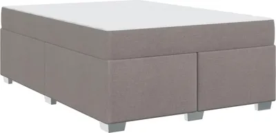 Produktbild von Bettrahmen mit Matratze Taupe 140 x 200 cm Stoff