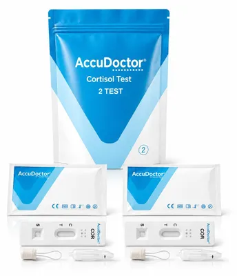 Speichel-Cortisol-Schnelltest, 2 Stück, Heimtest-Kit, Stresshormonmessung