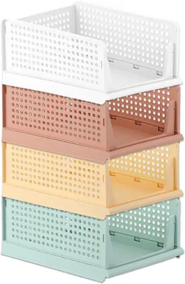 Immagine prodotto di Cassettiere pieghevoli per guardaroba, scatole impilabili, armadietti organizzativi per la casa