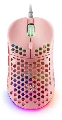 Image de Mars Gaming MM55P, droite, optique, USB type A, 12800 DPI, rose