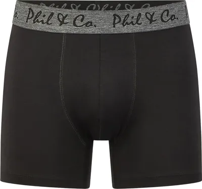 Produktbild von Phil & Co. Berlin Herren Retro Boxer 6-Pack Jersey Core - Black Grey - Größe XXL