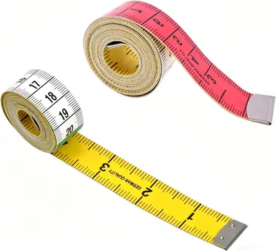 Produktbild von Maßband zum Nähen, 2 Stück Weiches PolyurethanKörpermaßband 150 cm, Flexibles Schneidermaßband für Taille und Körperumfang