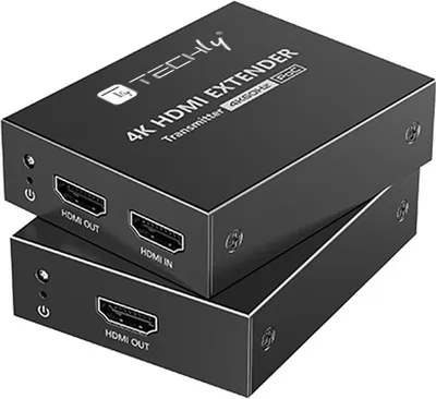 Produktbild von Techly IDATA EXT-465P, 3840 x 2160 Pixel, AV-Sender & -Empfänger, 50 m, Kabelgebunden, HDCP