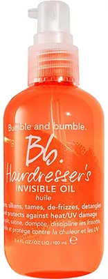 Imagen del producto de Bumble And Bumble, Aceite Invisible para el Cabello, reduce el encrespamiento, aceite para el cabello, 100 ml, para mujeres, cabello seco, hidratante, suavizante, aporta brillo, antistático, botella con dosificador