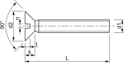 Produktbild von ISO2009 4.8 M 4x 70 verzinkt Senkschraube mit Schlitz (DIN963A)