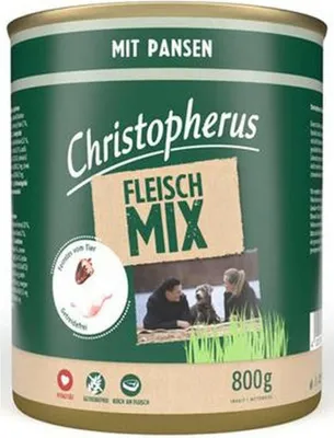 Produktbild von Christopherus Fleischmix mit Pansen, Adult, Fleisch, 800 g, Ohne Soja