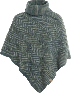 Produktbild von Knit Factory Amber Gestrickter Poncho - Laurel/Urban Green - One Size