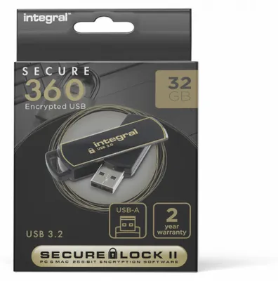 Obrázok produktu pre USB 3.0 Secure 360, 32 GB, s šifrovaním AES-256