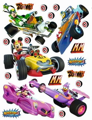 Immagine prodotto di Adesivo murale Disney Topolino e Paperino giallo, verde e viola - 600163 - 65 x 85 cm