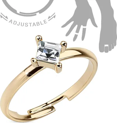 Produktbild von Mid Ring / Knöchel-Ring / Zehenring verstellbar „Zirkonia“