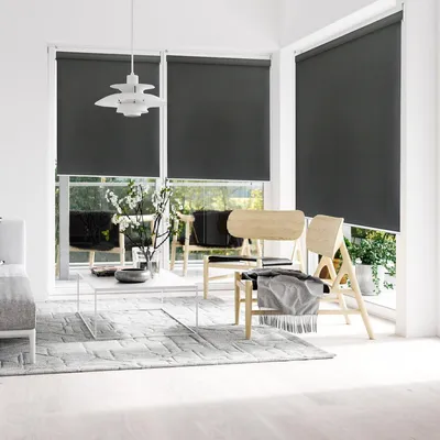 Produktbild von SWANEW Außenrollo Senkrechtmarkise Balkonrollo Sichtschutz Sonnenschutz Rollo 100 x 240cm Outdoorrollo für Fenster & Türen, Anthrazit