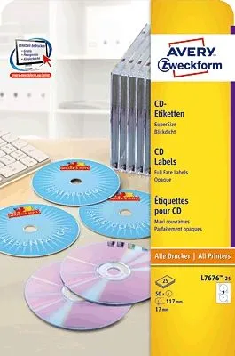 Produktbild von AVERY Zweckform CD-Etiketten Supersize