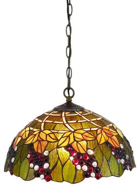 Produktbild von Hochwertige Echtglas Tiffany Stil Deckenleuchte Corina Deckenlampe Hängeleuchte