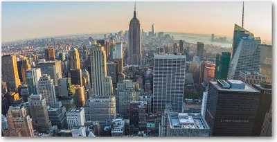 Produktbild von Tulup® Leinwandbild -100x50 cm - Wandkunst - Drucke auf Leinwand - Leinwanddruck - Sehenswürdigkeiten & Architektur - Blau - Manhattan New York