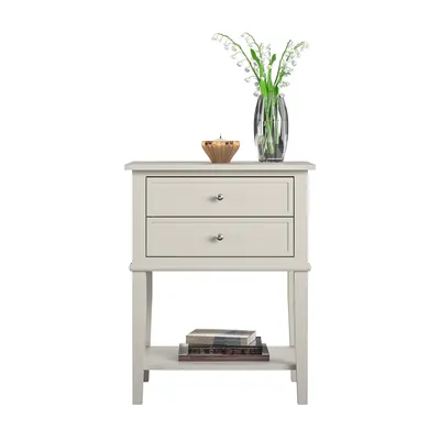 Produktbild von Akzenttisch mit 2 Schubladen aus MDF taupe