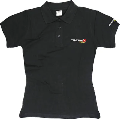 Zdjęcie produktu dla Koszulka polo z krótkim rękawem Cressi Team, czarna, rozmiar M