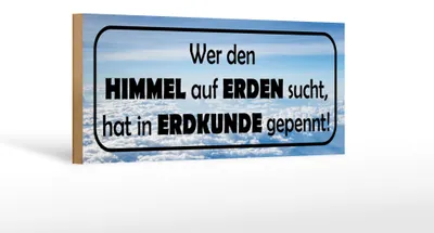 Produktbild von Holzschild Spruch 27x10cm wer Himmel auf Erden sucht hat