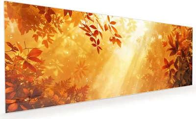Produktbild von Küchenrückwand Spritzschutz Glas mit Motiv Herbstlicher Wald 40 x 40 cm