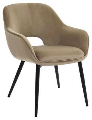 Produktbild von 4er-Set KATARINA | Hotel Stuhl | Samt | Taupe