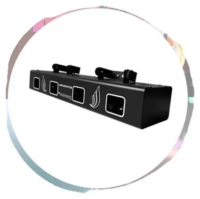 Obrázek produktu pro Scénický projektor, design se čtyřmi čočkami, ovládání DMX, zástrčka EU, 4 RGB čočky