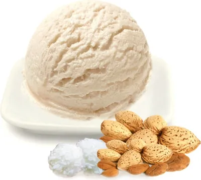 Produktbild von Kokosmilch Mandel Low Carb Eis Pulver Vegan Zucker-, laktosefrei 1 kg