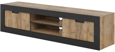 Produktbild von TV-Lowboard TRUDO 40 Eiche Samdal / Schwarz