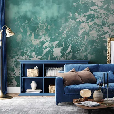 Produktbild von Vlies Fototapete - Blue Garden 100x70 cm Blätter b-A-0851-a-a