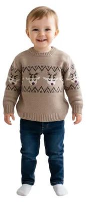 Zdjęcie produktu dla Sweterek dla dziecka Zara Baby, wykonany z mieszanki wełny, z wzorem, rozmiar 86