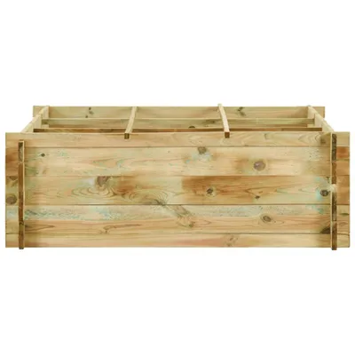 Image de vidaXL Jardinière en bois de pin imprégné 120x120x40 cm