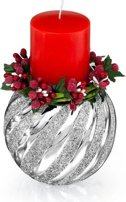 Image de Chandelier avec bougie rouge | Taille : Fi 8,5 H12 cm | Numéro d'article : BC5571/18