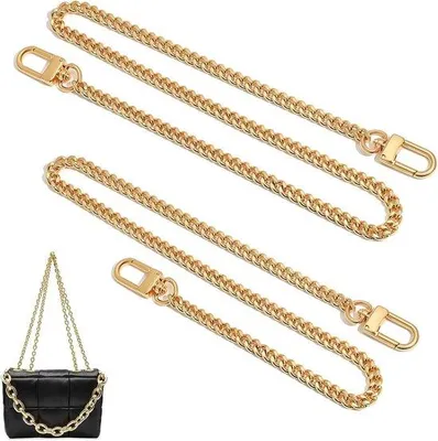 Produktbild von Goldfarbene, verstellbare Handtaschenhalter, 2 Stück, Metallgurte