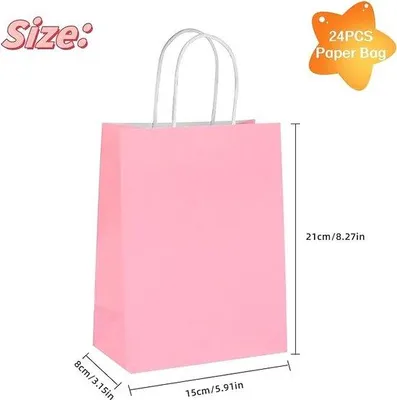 Productafbeelding van Famanu papieren tasjes, kraftpapier | 20 stuks papieren tasjes met handgrepen