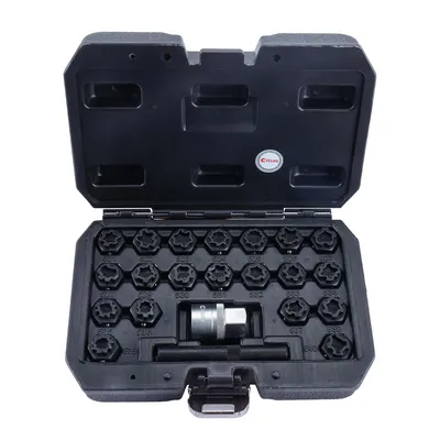 Produktbild von VAG Felgenschloss Schlüssel Set 22tlg, Radmuttern Adapter für VW Golf Passat Tiguan Beetle 2006-2011, Anti-Diebstahl Radschrauben Entferner Werkzeug