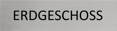 Produktbild von CombiCraft Aluminium Türschild Erdgeschoss 165x45mm mit 3M-Tape