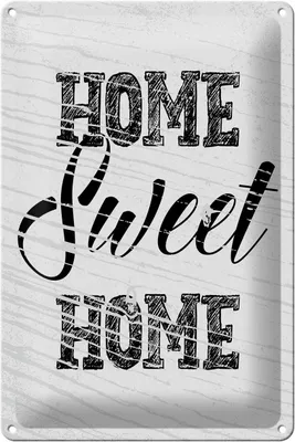 Produktbild von Blechschild Spruch Home Sweet Home 20x30cm