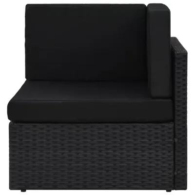 Immagine prodotto di Divano modulare ad angolo in poly rattan nero