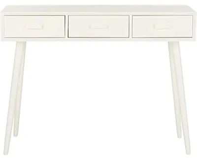Obrázok produktu pre Moderný drevený doplnkový stolík SAFAVIEH, v prevedení antik a biela, rozmer 35 x 105 x 80 cm