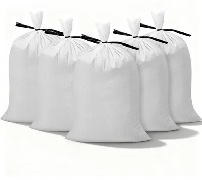 Obrázek produktu pro Prázdné pytle na písek, 50 balení 40 x 66 cm, odolné pytle na písek s uzávěry, kapacita 22,6 kg, tkané polypropylenové pytle na písek, odolné proti roztržení a UV záření, pytle na písek pro protipovodňovou ochranu