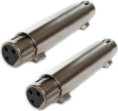 Produktbild von 2x XLR Kupplung 3-polig Verbinder Audio Adapter Weiblich Female Verlängerung