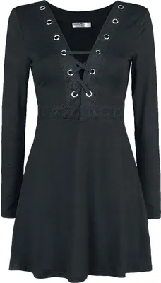 Produktbild von Innocent Langarmshirt Damen Haily Top schwarz Gothic, Rockwear 100% Viskose XXL