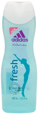 Produktbild von adidas Duschgel 400ml für Frauen, erfrischend kühlende Minze FRESH, ergonomisch griffig, für alle Hauttypen, Blau, 30 Monate haltbar, Produkt aus Deutschland