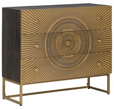 Image de Armoire à tiroirs avec tiroir Laiton 75 x 30 x 65 cm
