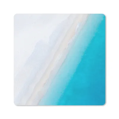 Produktbild von MuchoWow® Mauspad Mousepad Strand - Meer - Blau 20x20 cm - Mousepads - Maus Mat - Pad - Mausunterlage - Desk Mat - Bureauartikeln