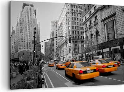 Produktbild von Bild auf Leinwand - Leinwandbild - Amerika New York City Straße - 120x80cm - Wand Bild - Wanddeko - Leinwanddruck - Bilder - Kunstdruck - Wanddekoration - Leinwand bilder - Wandkunst - AA120x80-0445