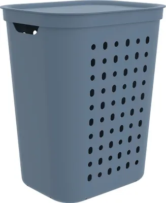 Produktbild von Rotho Wäschesammler 55L Jona - Wäschekorb groß - Wäschetruhe 43,2 x 35,5 x 53,3 cm - Wäschebox mit Deckel - Wäsche Sammler aus Kunststoff