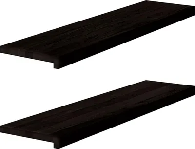 Obrázok produktu pre vidaXL Schodové stupne, 2 ks, hnedo-čierne, 100 x 30 x 2 cm, masívne dubové drevo