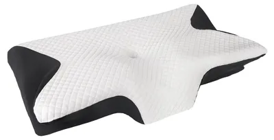 Zdjęcie produktu dla Poduszka pod szyję, powolne odprężanie się pianki z pamięcią kształtu, ergonomiczna wklęsła konstrukcja, PL-czarna